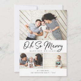 Tarjeta Festiva Oh, entonces se festejan los 3 Navidades de fotos 