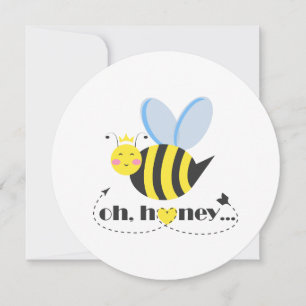 Tarjeta Festiva Oh Honey reina de San Valentín abeja personaje con