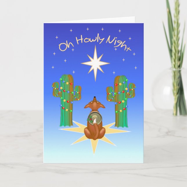 Tarjeta Festiva Oh Howly Night (Anverso)