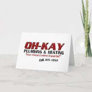 Tarjeta Festiva OH-KAY Plumbing & Heating (Dolor)