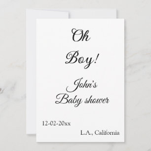 Tarjeta Festiva oh niño chica bebé ducha añada nombre fecha año lu