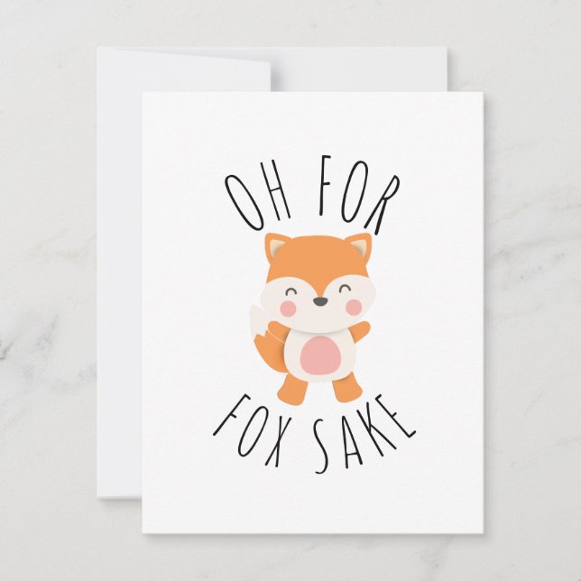 Tarjeta Festiva Oh por Fox Sake (Anverso)