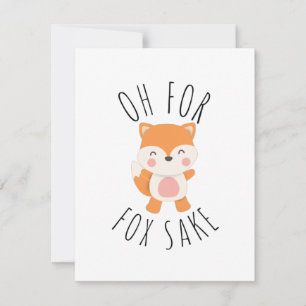 Tarjeta Festiva Oh por Fox Sake