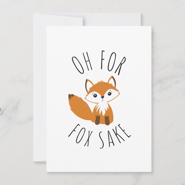 Tarjeta Festiva Oh por Fox Sake (Anverso)