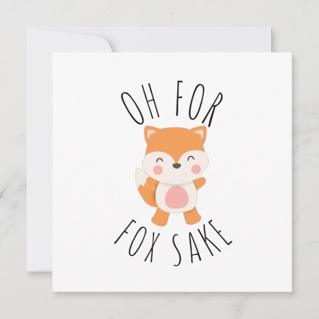 Tarjeta Festiva Oh por Fox Sake (Anverso)