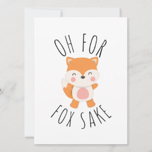 Tarjeta Festiva Oh por Fox Sake