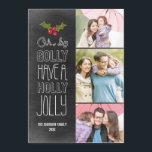 Tarjeta Festiva Oh, por Golly Holiday Photo Card<br><div class="desc">Celebre la temporada con esta moderna y elegante tarjeta de vacaciones de Berry Berry Sweet. Visite WWW.BERRYBERRYSWEET.COM para conocer más de nuestras elegantes colecciones de vacaciones.</div>