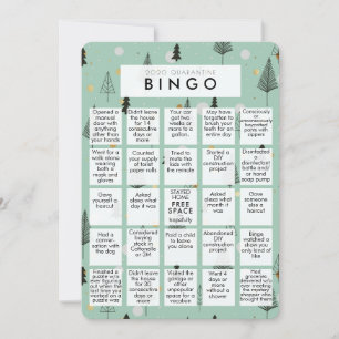 Tarjeta Festiva Oh Qué Año Mint Grn Cuarentena Navidades De Bingo