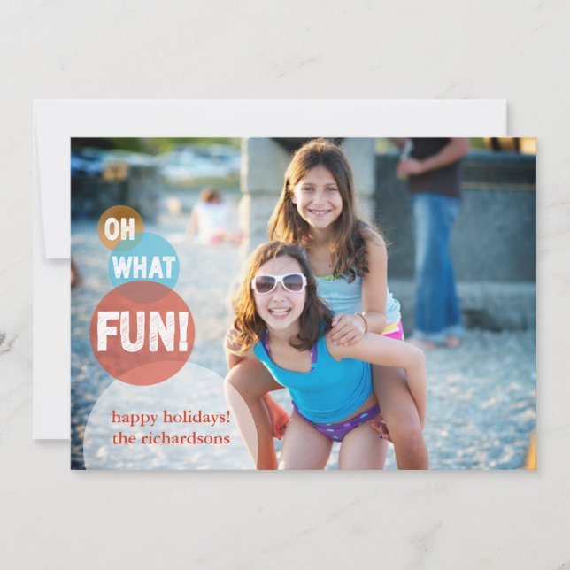 Tarjeta Festiva Oh qué diversión (Anverso)