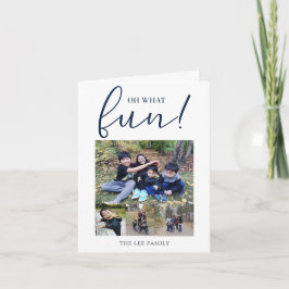 Tarjeta Festiva Oh Qué Diversión 4 Navidades Azules de la Marina d