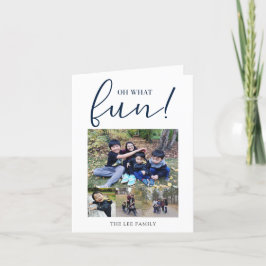 Tarjeta Festiva Oh Qué Diversión 4 Navidades Azules de la Marina d