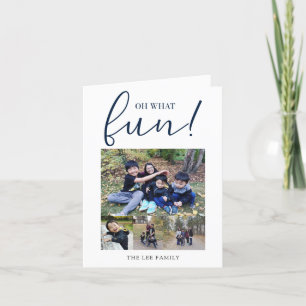 Tarjeta Festiva Oh Qué Diversión 4 Navidades Azules de la Marina d