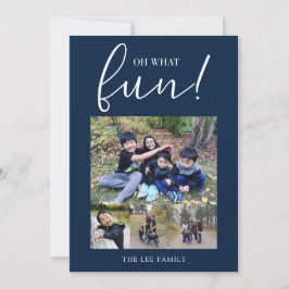 Tarjeta Festiva Oh Qué Divertido 5 Navidades Azules de la Marina d