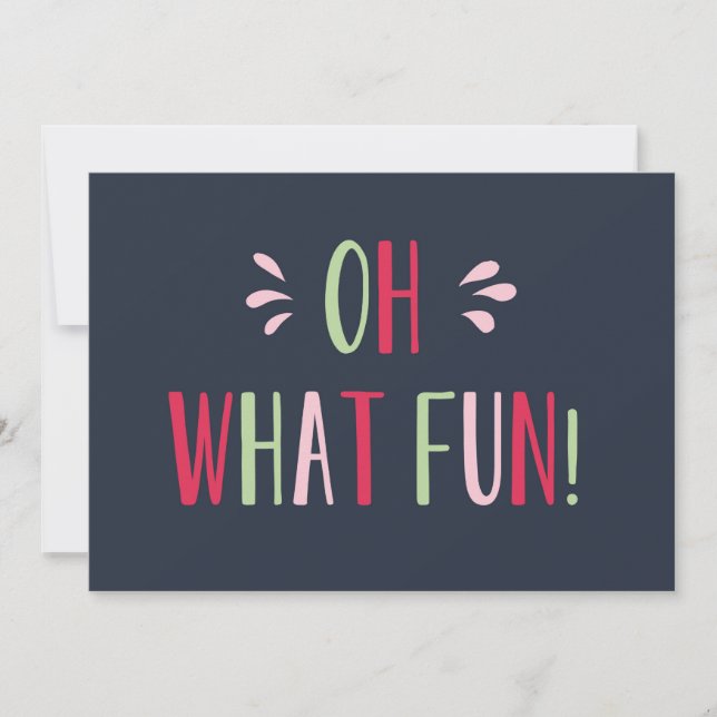 Tarjeta Festiva Oh, qué divertido Navidades Postcard (Anverso)