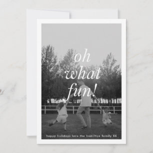 Tarjeta Festiva oh qué divertido tipo minimalista foto