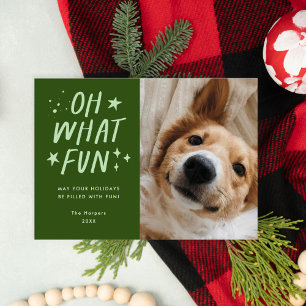 Tarjeta Festiva Oh Qué Mascotas divertidos Navidades de fotos Gree