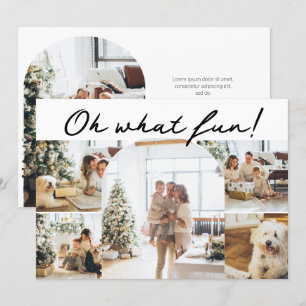 Tarjeta Festiva Oh, qué Navidades de fotos divertidas personalizad