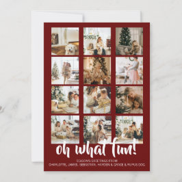 Tarjeta Festiva Oh, qué Navidades de fotos divertidas personalizad