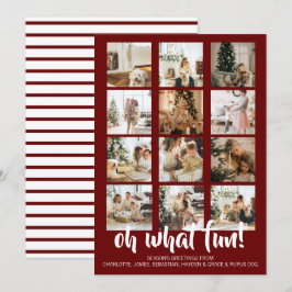 Tarjeta Festiva Oh, qué Navidades de fotos divertidas personalizad