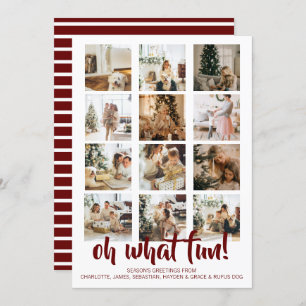 Tarjeta Festiva Oh, qué Navidades de fotos divertidas personalizad