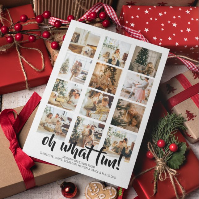 Tarjeta Festiva Oh, qué Navidades de fotos divertidas personalizad (Subido por el creador)