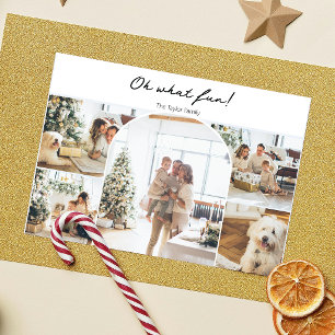 Tarjeta Festiva Oh, qué Navidades de fotos divertidas personalizad