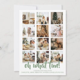 Tarjeta Festiva Oh, qué Navidades de fotos divertidas personalizad