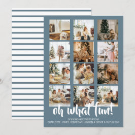 Tarjeta Festiva Oh, qué Navidades de fotos divertidas personalizad
