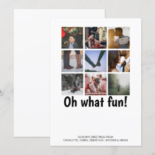 Tarjeta Festiva Oh, qué Navidades de fotos divertidas personalizad
