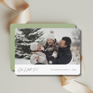 Tarjeta Festiva Oh Qué Navidades Divertidos Familia Fotos Del Bebé