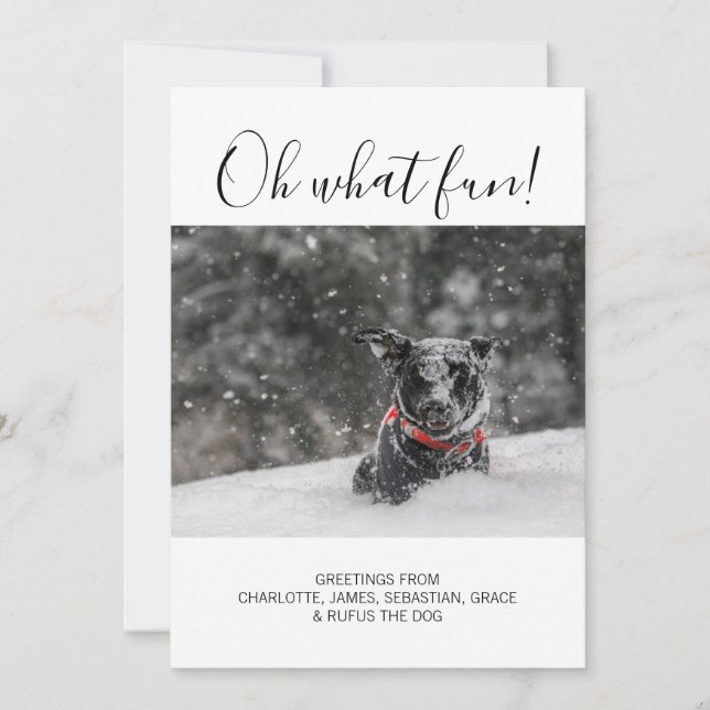 Tarjeta Festiva Oh, qué tipografía divertida Navidades personaliza (Anverso)