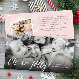 Tarjeta Festiva Oh So Jolly Simple Script Moderno Navidades Foto