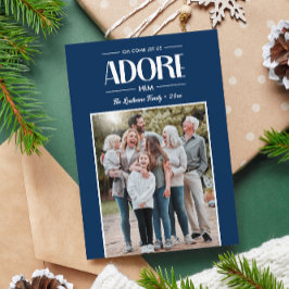 Tarjeta Festiva Oh, Ven, déjanos Adorarle. Foto Cristiana AZUL