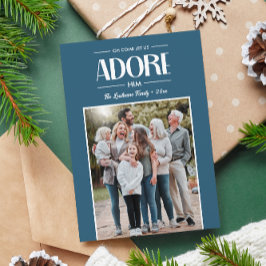 Tarjeta Festiva Oh, Ven, déjanos Adorarle. Foto Cristiana AZUL