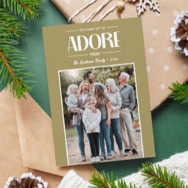 Tarjeta Festiva Oh, Ven, déjanos Adorarlo, TAN Foto Cristiana