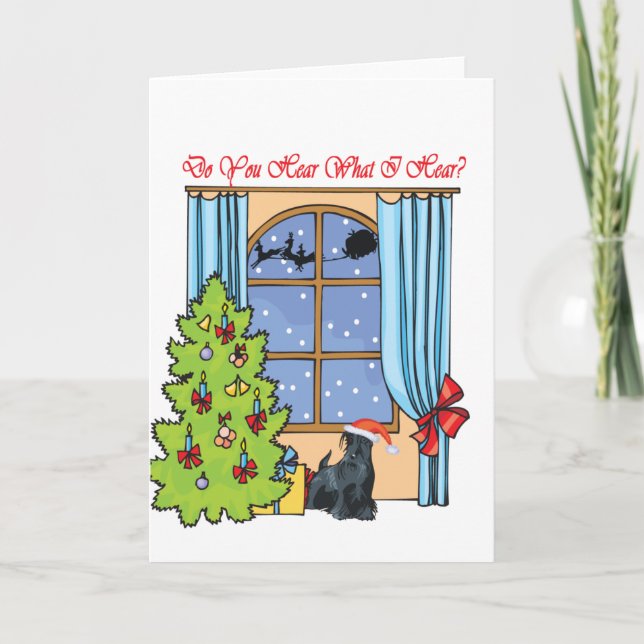 Tarjeta Festiva oír a scottie (Anverso)