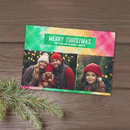 Tarjeta Festiva Ojo de tinte de aguijón atrapando el verde rojo 2 