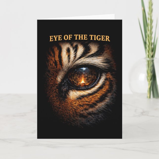 Tarjeta Festiva Ojo del Tigre (Anverso)