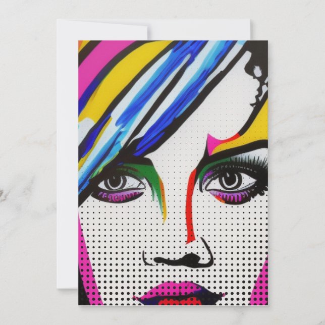 Tarjeta Festiva Ojos mentirosos (Anverso)