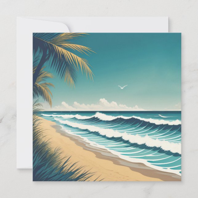 Tarjeta Festiva ola de playa (Anverso)