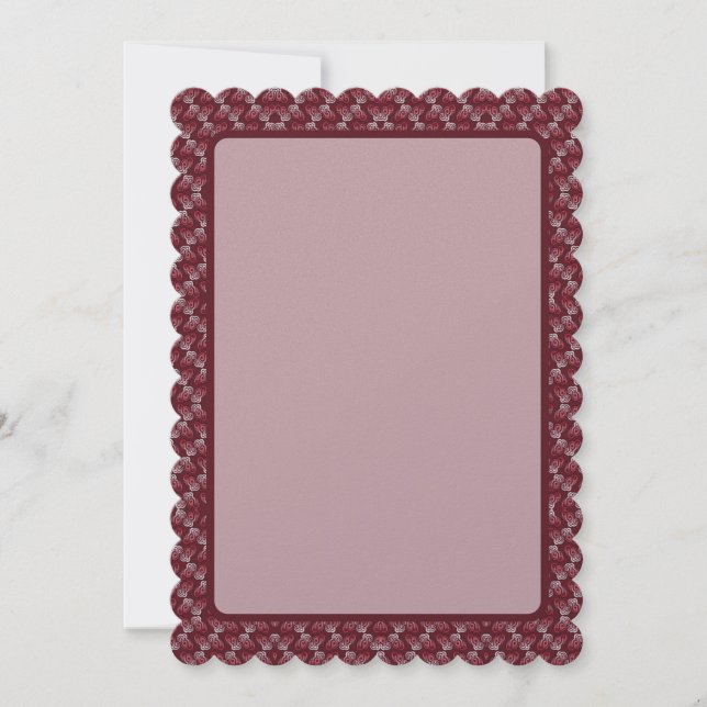 Tarjeta Festiva Ola Roja Rosa (Anverso)