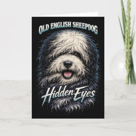 Tarjeta Festiva Old English Sheepdog