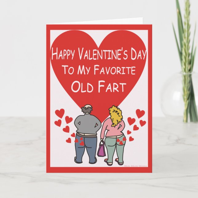 Tarjeta Festiva Old Fart Valentine (Anverso)