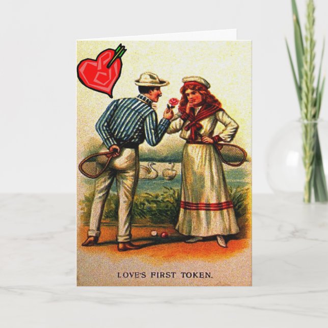 Tarjeta Festiva Old Tennis Valentine (Anverso)