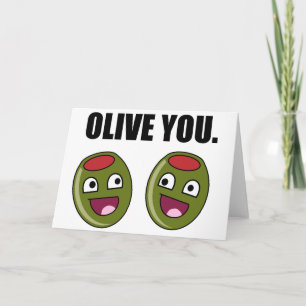 TARJETA FESTIVA OLIVE PUN