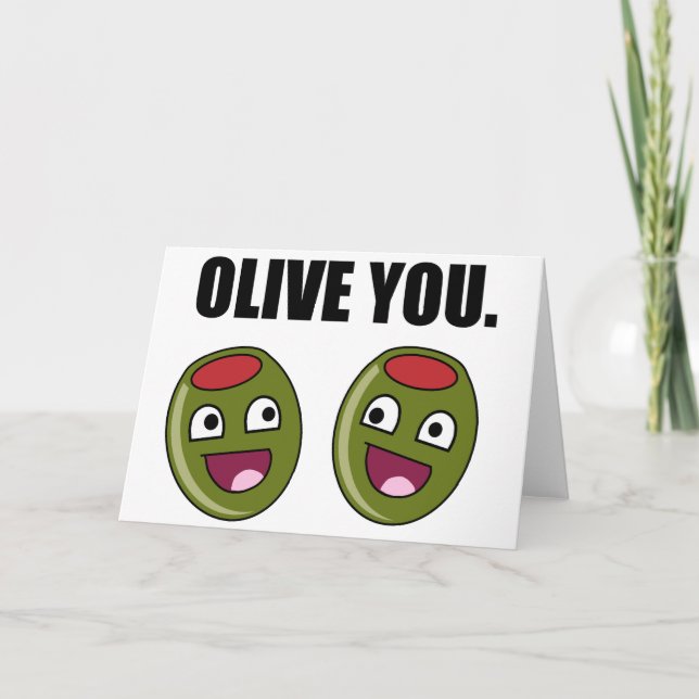 TARJETA FESTIVA OLIVE PUN (Anverso)