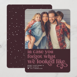 Tarjeta Festiva Olvidamos cómo nos veíamos Foto de Navidades