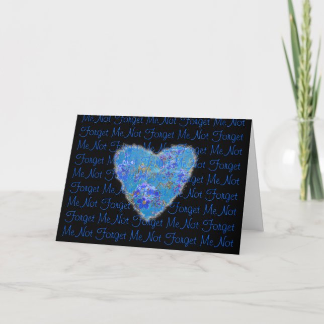 Tarjeta Festiva Olvídate de mi amor romántico (Anverso)