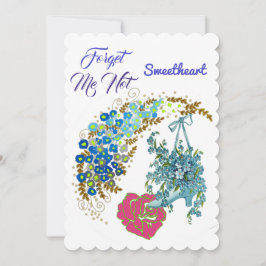 Tarjeta Festiva Olvídate de mí no es amor Romántico Rosa Floral