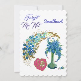 Tarjeta Festiva Olvídate de mí no es amor Rosa romántico